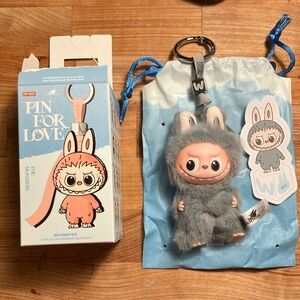 Confirmed Authentic W Pin For Love Labubu Figure Pendant POP MART